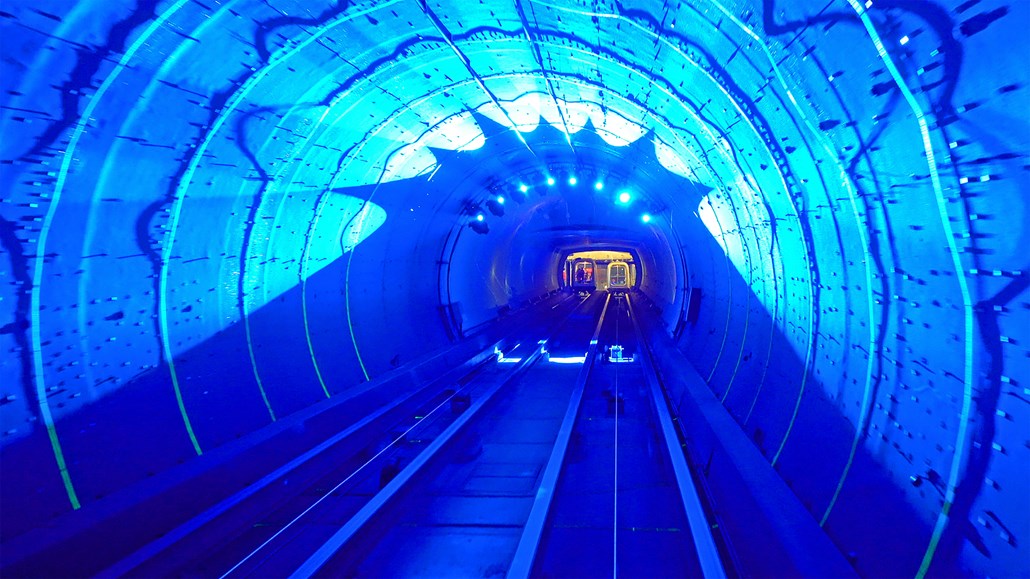 Looking down a UV tunnel