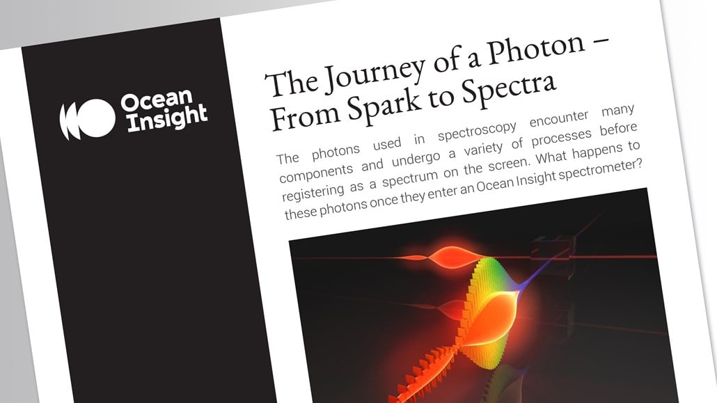 Snapshot of the first page of an app note, called the Journey of a Photon. 