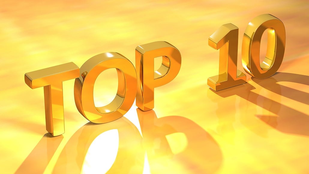 Top 10 in Golden Letters