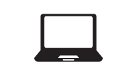 Laptop icon to create a sense of portability