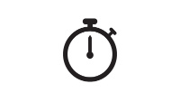 Stopwatch icon to create sense of speed